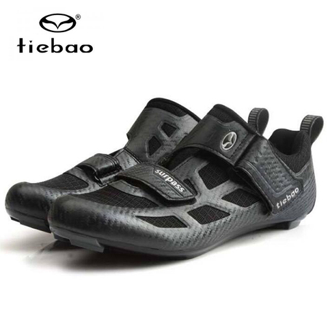 TIEBAO-Zapatillas de ciclismo transpirables para hombre, zapatos de malla superior, para Triatlón ► Foto 1/6