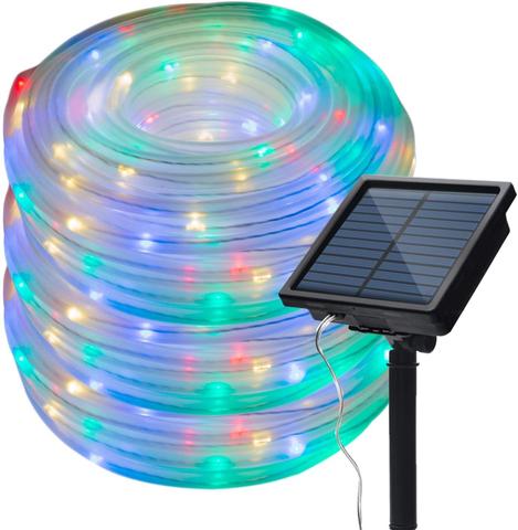 Luces de cuerda Solar de 8 modos, guirnaldas de luces para exterior, 10M, 20M, impermeable, para interior, exterior, jardín, fiesta, Patio, decoración de césped, navidad ► Foto 1/6