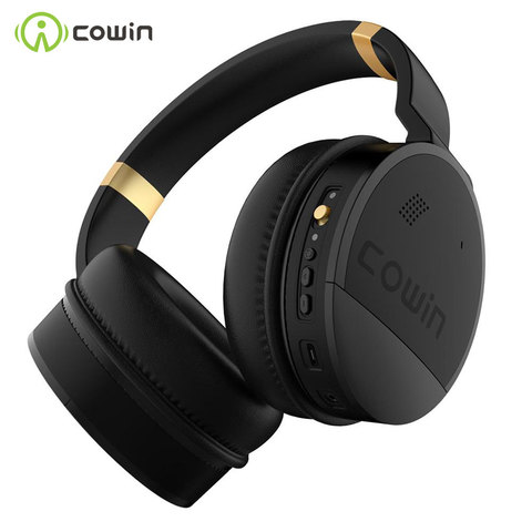 COWIN-auriculares inalámbricos E8 con Bluetooth, dispositivo con cancelación activa de ruido, por encima de la oreja, con micrófono, alta fidelidad, graves profundos ► Foto 1/6