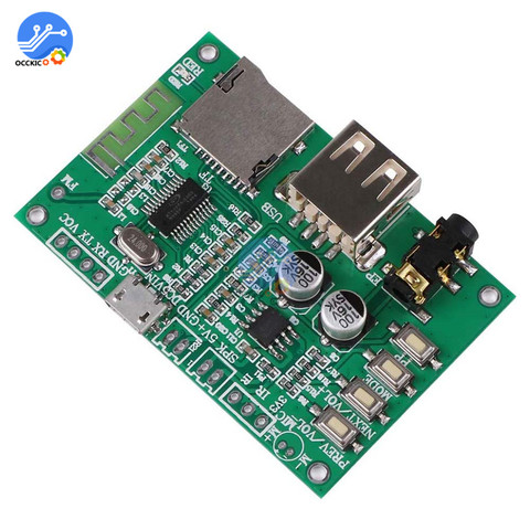 Placa amplificadora BT201 Bluetooth 5,0, módulo de reproductor compatible con tarjeta TF, disco U, amplificador de potencia sin pérdidas, placa de sonido AUX ► Foto 1/4