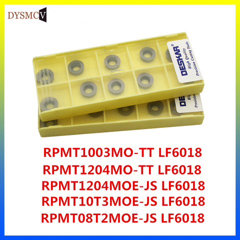 Cortador de fresado CNC de escritorio, RPMT10T3MOE-JS, RPMT08T2MOE, RPMT1003MO-TT, RPMT1204MOE-JS, torno de procesamiento de acero inoxidable, 10 piezas ► Foto 1/2