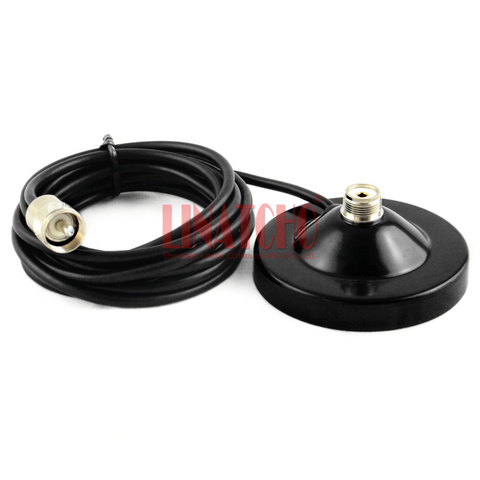 Cable 3D de 3 metros, conector PL259, UHF SO239, soporte magnético, 9cm de diámetro, base de antena de coche ► Foto 1/6