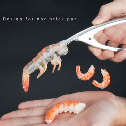 Pelador creativo de gambas de acero inoxidable, práctico dispositivo de pelado de gambas, cuchillo de pesca, utensilios para cocinar mariscos ► Foto 1/6