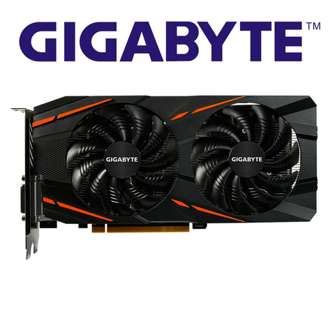 GIGABYTE-tarjeta gráfica RX 570, 4GB, tarjeta de juego GPU Radeon RX570, tarjetas de vídeo 4G para Mapa de pantalla AMD, HDMI PCI-E X16 RX570, usada ► Foto 1/6