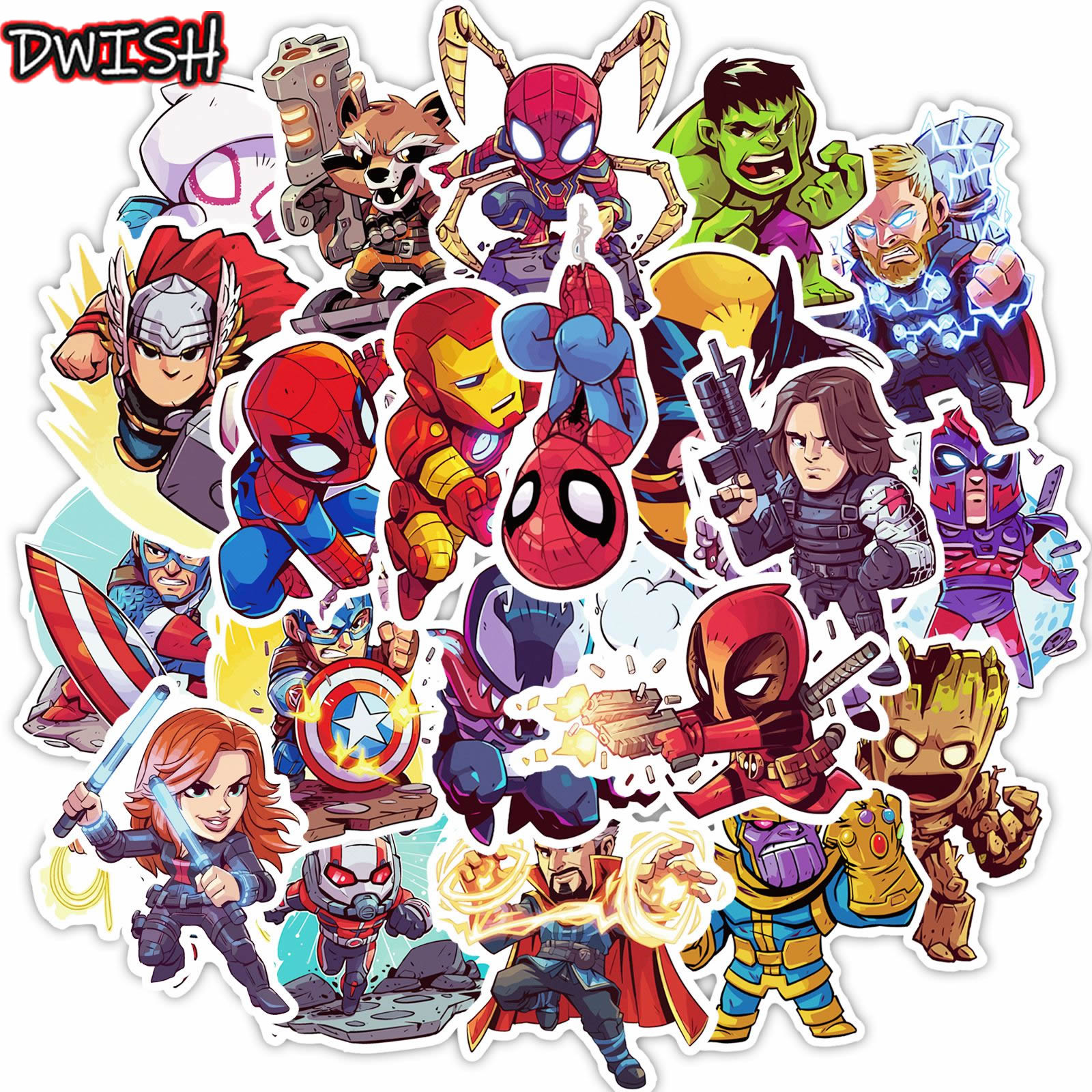 De dibujos animados de Disney pegatinas Marvel Anime congelados los  Vengadores Mickey impermeable equipaje Skateboard guitarra portátil  pegatinas de juguete para niños - Historial de precios y revisión