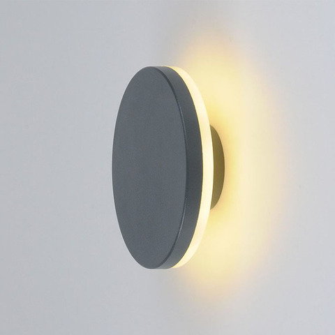 (WECUS) Lámpara de pared de exterior nórdica creativa, luz de pared LED impermeable al aire libre, luz de balcón de pasillo de patio ► Foto 1/6