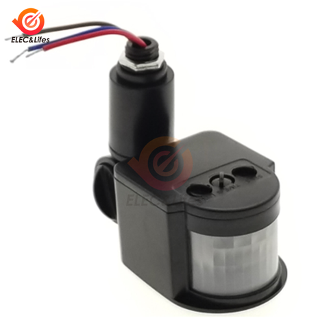 Interruptor de Sensor de movimiento de 12V CC, Detector de movimiento automático infrarrojo PIR, rotación de 180 °, impermeable, temporizador para exteriores, interruptor de luz ► Foto 1/4