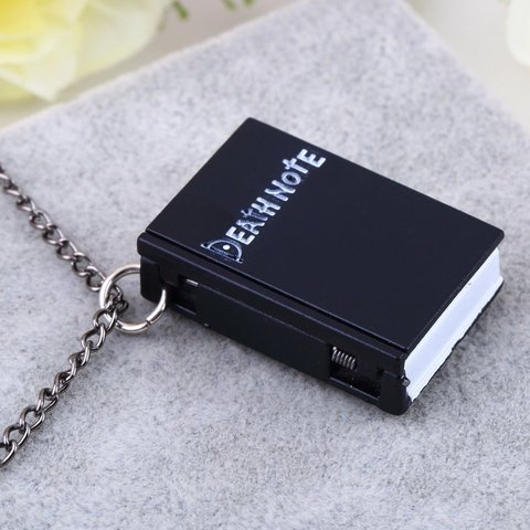 Unisex Vintage Unique Death Note Book cuarzo reloj de bolsillo colgante, collar Popular forma de rectángulo para regalo ► Foto 1/1