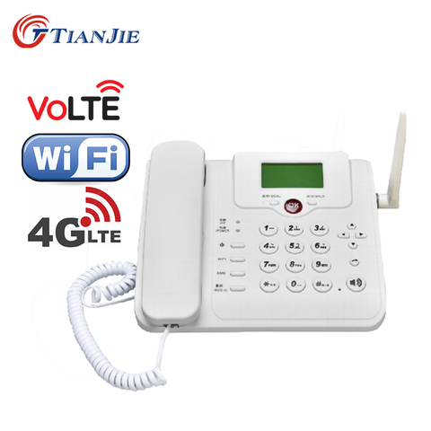 TIANJIE W101L 4G wifi enrutador GSM teléfono volte 4g línea fija wifi Punto Caliente teléfono fijo con ranura para tarjeta sim ► Foto 1/6