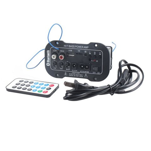 Amplificador Bluetooth para coche de 220V Placa de amplificador de potencia de Bajo Hi-Fi para coches de coche reproductor de Audio TF USB pequeño Subwoofer de distorsión ► Foto 1/6