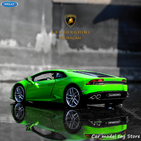 WELLY 1:24 Lamborghini Aventador LP610-4 coche deportivo coche de simulación de aleación de metal modelo adornos para manualidades colección juguete herramientas regalo ► Foto 1/6
