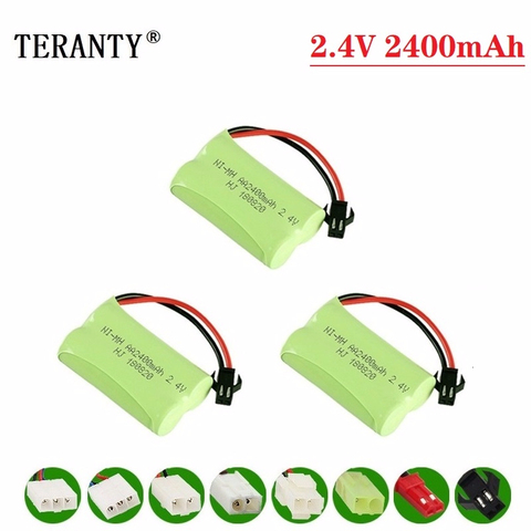 Batería NiMH de 2,4 v y 2400mah para juguetes de control remoto, Modelo M, tanque de coches, trenes, Robot, Arma de barco, AA, 700mah, 2,4 v, batería recargable ► Foto 1/4