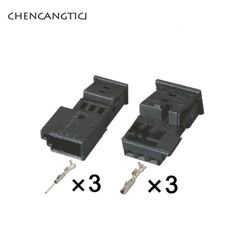 2 Sets 3 Pin forma estéreo para coche Conector de altavoz del coche enchufe triple Sensor de lluvia Socket para VW BMW 1718346-1-1-968700-1-1355620-1 ► Foto 1/3