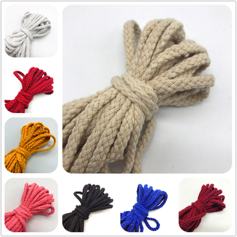 Artesanía de cuerda de algodón de 25 yardas y 7mm, cuerda trenzada decorativa para decoración hecha a mano, cordón de hilo ► Foto 1/6