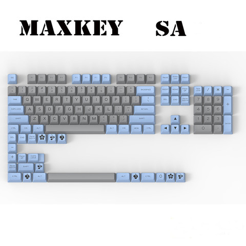 Maxkey SA-Teclado mecánico ABS, dos colores, gris y azul, filco, la mayoría de los teclados son comunes ► Foto 1/5