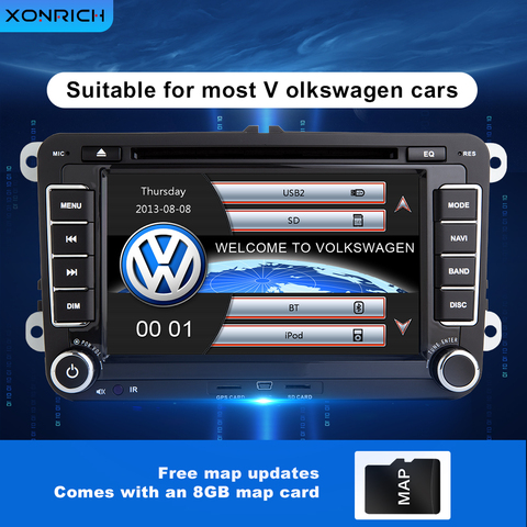 DVD para coche 2 Din para VW Passat b6 Skoda Octavia 2 3, asiento impresionante Leon 2 T5 Amarok Volkswagen AutoRadio Golf 5 6, navegación Multimedia ► Foto 1/6