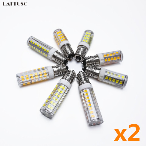 2 unids/lote lámpara LED E14 3W 4W 5W 7W AC220V 230V 240V Bombillas de luz LED Bombilla de maíz SMD2835 cristal vela para lámparas de iluminación ► Foto 1/6