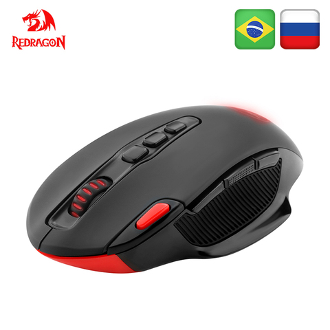 Ratón inalámbrico Redragon SHARK M688 programable 5000 DPI 10 botones ergonómicos para overwatch ratón gamer ordenador portátil ► Foto 1/6