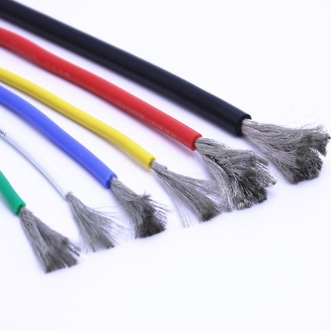 Cable de silicona blando 16AWG4 6 7 8 9 10 11 12awg 13 14 15 17 18 20 22 24 26 28 30awg resistente al calor 60C- + 200C cable ► Foto 1/6