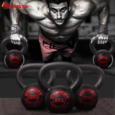 ROEGADYN Fitness Kettlebell peso clásico mate equipo. El peso es de 16 Kg pintura mancuernas de gimnasio de entrenamiento Kettlebell de Bell ► Foto 1/6