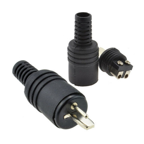 Adaptador de enchufe de señal de alimentación, 2 uds., 2 pines, negro, Conector de alta fidelidad, Conector de terminales de tornillo ► Foto 1/4