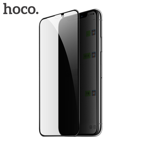 HOCO-Protector de pantalla de Protección de Privacidad para iPhone, película de vidrio templado 3D completa para iPhone 11 Pro X Xs Max XR ► Foto 1/6