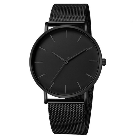 Reloj de pulsera de cuarzo y acero inoxidable para hombre, cronógrafo ultrafino de malla de lujo, masculino, envío gratis ► Foto 1/6