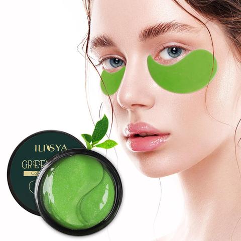 Mascarilla de colágeno para ojos, algas verdes, parches para ojos, ojeras, almohadilla de ojo hidratante, antiarrugas, nutritiva ► Foto 1/6