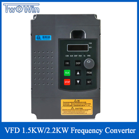 Inversor VFD, convertidor de frecuencia de 1.5KW/2.2KW, Unidad de frecuencia Variable, entrada de 1hp, salida de 3HP para Control de velocidad del controlador del Motor CNC ► Foto 1/6