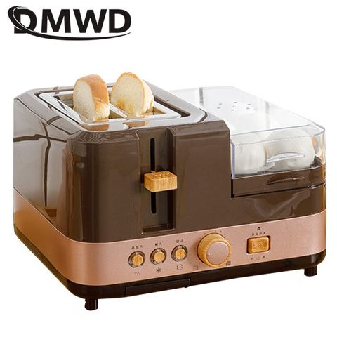 DMWD-máquina de desayuno eléctrica multifunción 4 en 1, tostadora, sandwichera doméstica, sartén, máquina de Pan, vaporera de huevos ► Foto 1/3