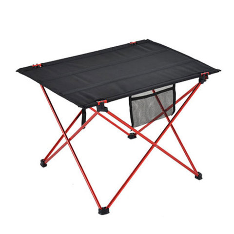 Mesa plegable para exteriores, mueble portátil de aleación de aluminio, para acampar, ordenador, Picnic, ultraligero, antideslizante ► Foto 1/6