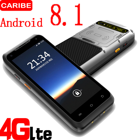 CARIBE-escáner de código de barras para tableta láser, dispositivo PDA resistente con Android 8,1, 1D, Bluetooth, GPS, LTE, 4G, Wifi ► Foto 1/6