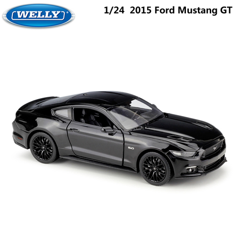 WELLY-Coche de juguete a escala 1:24, modelo clásico Ford Mustang GT, coche deportivo de Metal, de aleación, para chico, colección de regalos, 2015 ► Foto 1/6