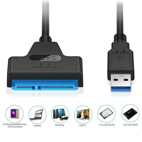 USB 3,0 a SATA3 + 22pin Disco Duro convertidor de Cable USB 5Gbps adaptador para 2,5 pulgadas SSD HDD Disco Duro Cable adaptador SATA convertidor ► Foto 1/6