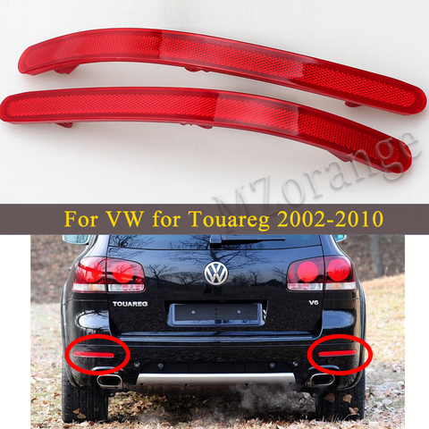 Reflector de parachoques trasero para coche, VW Touareg luz roja para 2002-2010, Lámpara decorativa, luces de freno y parada trasera, señal de giro ► Foto 1/6