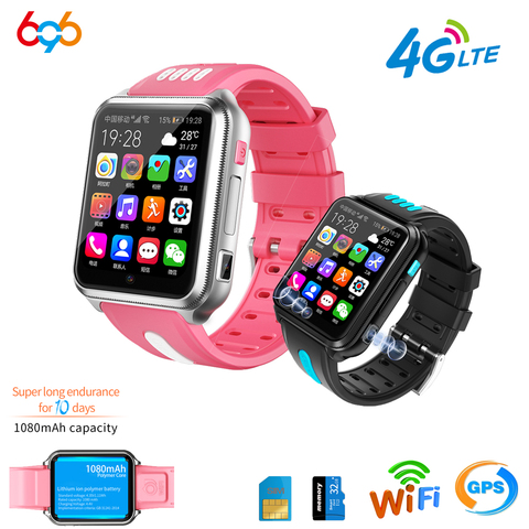 Reloj inteligente 4G LTE para niños y estudiantes, pulsera con rastreador de ubicación, Bluetooth, WiFi, SIM, cámara, GPS, H1, 696 ► Foto 1/6