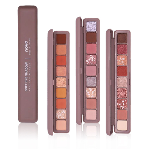 Paleta de sombra de ojos 9 colores mate paleta de sombra de ojos purpurina sombra de ojos maquillaje belleza desnuda set de maquillaje cosméticos ► Foto 1/6