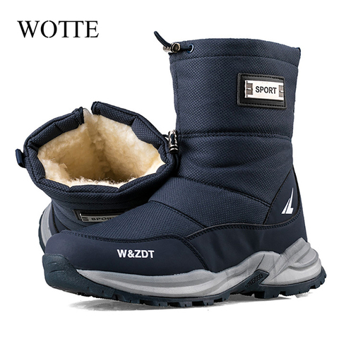 Botas de nieve impermeables y antideslizantes para hombre, zapatos de piel gruesa, botas de plataforma de-40 grados, para invierno, novedad de 2022 ► Foto 1/6