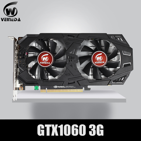 Tarjeta gráfica Veineda GTX 1060 de 3GB y 192 bits, GDDR5 GPU, tarjeta de vídeo PCI-E 3,0 para juegos nVIDIA Gefore, serie más potente que GTX 1050Ti ► Foto 1/6