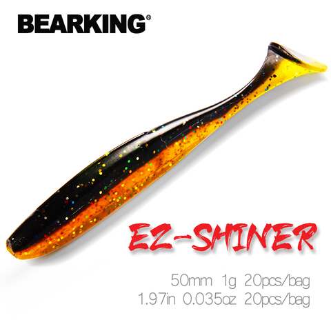 BEARKING-Señuelos de Pesca de 50mm, 1g, 20 unids/bolsa, señuelo suave, aparejos cebo Artificial, jerkbaits para lucio y lubina ► Foto 1/6