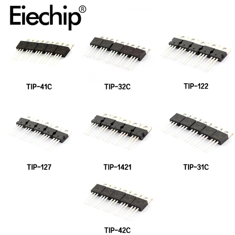 7 valores * 5 uds Transistor Mosfet de TIP31C TIP32C TIP41C TIP42C TIP122 TIP127 TIP142-220 Transistor Mosfet Kit de surtido de ► Foto 1/4