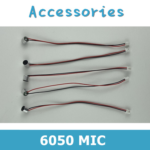 5 uds MIC 6050 cápsula condensador Electret micrófono interfaz para Módulo de cámara IP con alambre de 100mm y 1,25mm ► Foto 1/5
