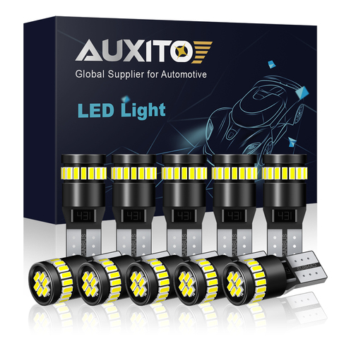 AUXITO 10x T10 W5W LED Canbus de indicador lateral luces para Mercedes Benz W212 W203 W204 W124 W210 W163 W639 inteligente 453 C SLK ► Foto 1/6