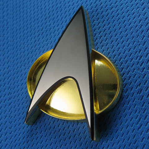 Trek-réplica de insignias de comunicador de la nueva generación, accesorios para disfraz de Cosplay, broche, accesorios para fiesta de Halloween ► Foto 1/6