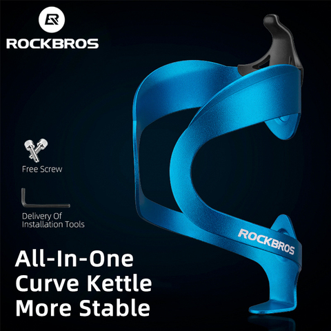 Soporte de manillar ultraligero para botella de agua ajustable de aleación de aluminio para bicicleta ROCKBROS ► Foto 1/6
