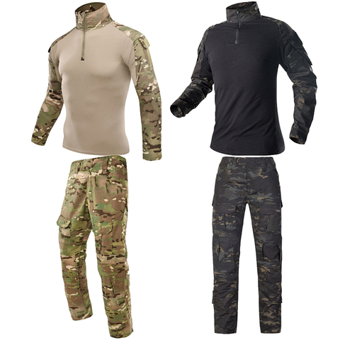 Uniforme Airsoft para hombre, camisa militar Multicam, trajes de camuflaje, camisas de caza militar táctico, traje de combate Ghillie ► Foto 1/6