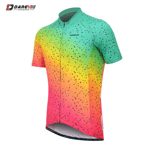 DAREVIE-Jersey de ciclismo para hombre, ropa de secado rápido de alta calidad, transpirable y colorida, para verano ► Foto 1/6