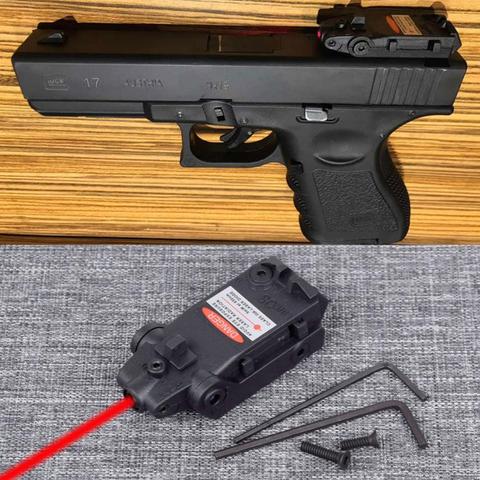 Miniláser de visión trasera para Airsoft KWA KSC Glock 17 18C 22 34, pistola de hierro para caza, láser rojo táctico ► Foto 1/5