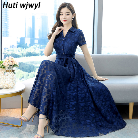 2022 Vintage Casual Plua tamaño vestido sin mangas por debajo de la rodilla de verano de gasa negro Maxi de playa elegante vestido de las mujeres Sexy pista Rosa Vestidos ► Foto 1/6