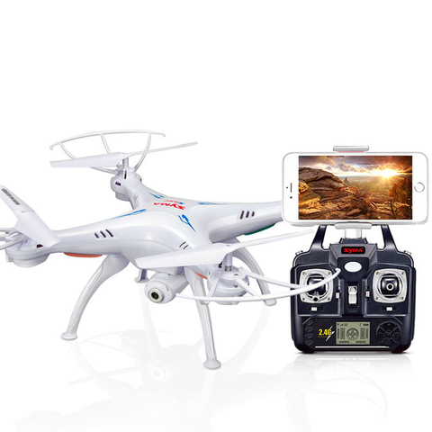 Syma X5SW 2,4 Ghz 4CH 6Axis Gyro RC Quadcopter con HD Wifi Selfie cámara Mini Drone UFO helicóptero clásico regalo para niño principiante ► Foto 1/6